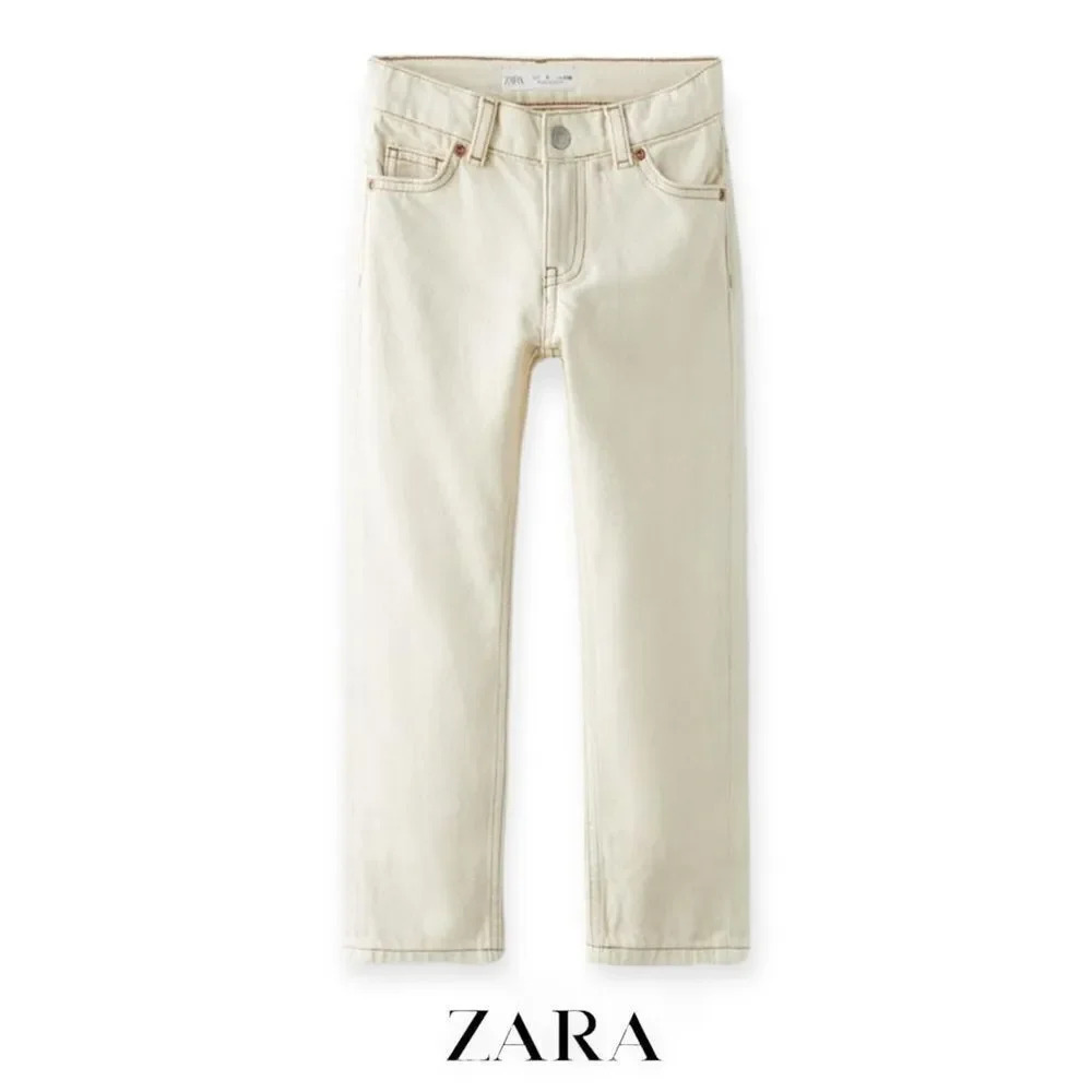 ZARA Kids | Ecru | ORIGINAL FIT JEANS - Picture 1 of 6
